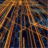 Futuristische Platine Render mit Bokeh Effekte