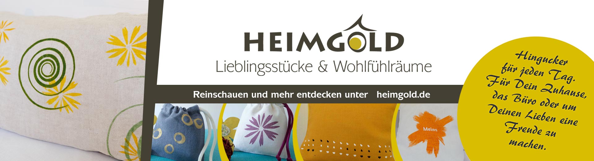 Logo und Ausschnitte Arbeiten von heimgold