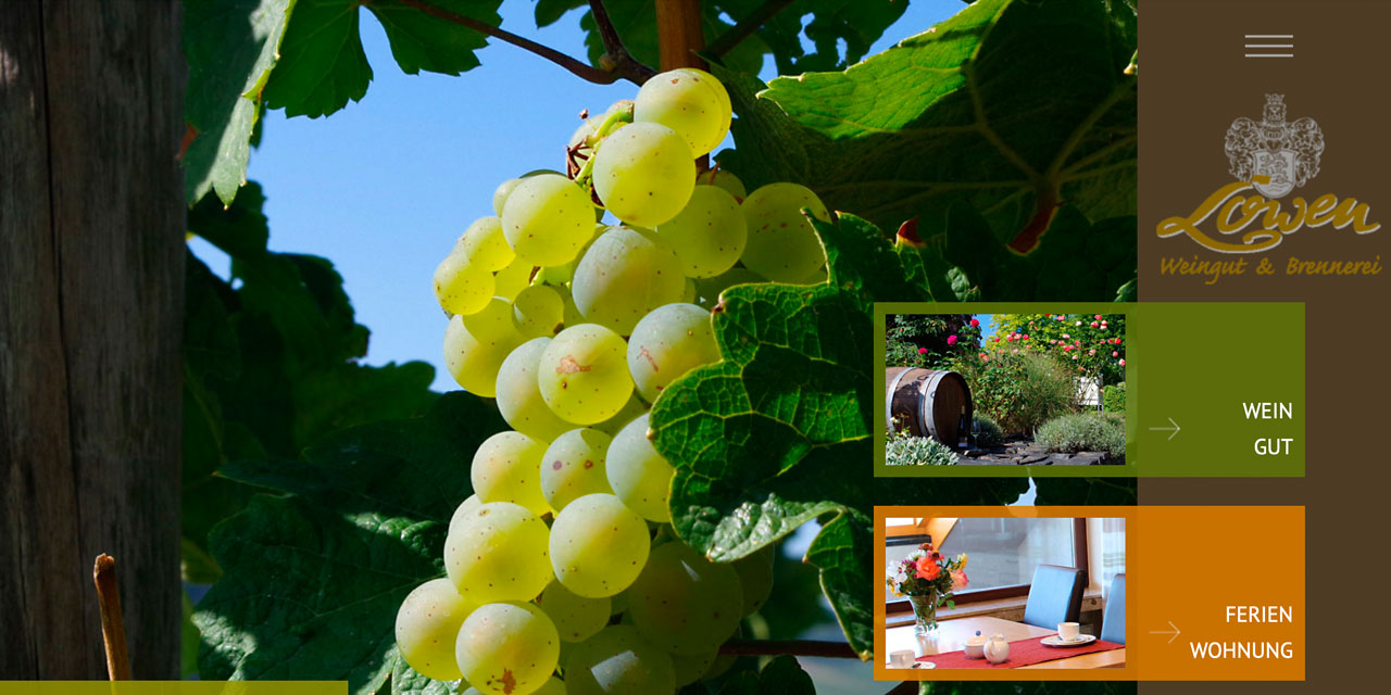 Ausschnitt Webseite loewen-wein.de
