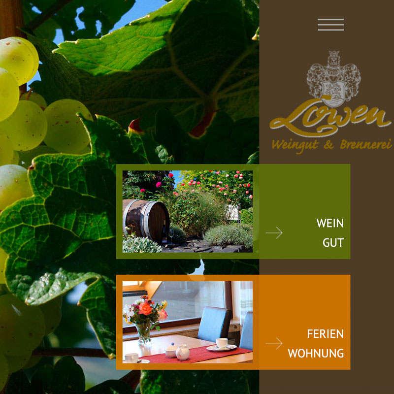 Ausschnitt Webseite loewen-wein.de
