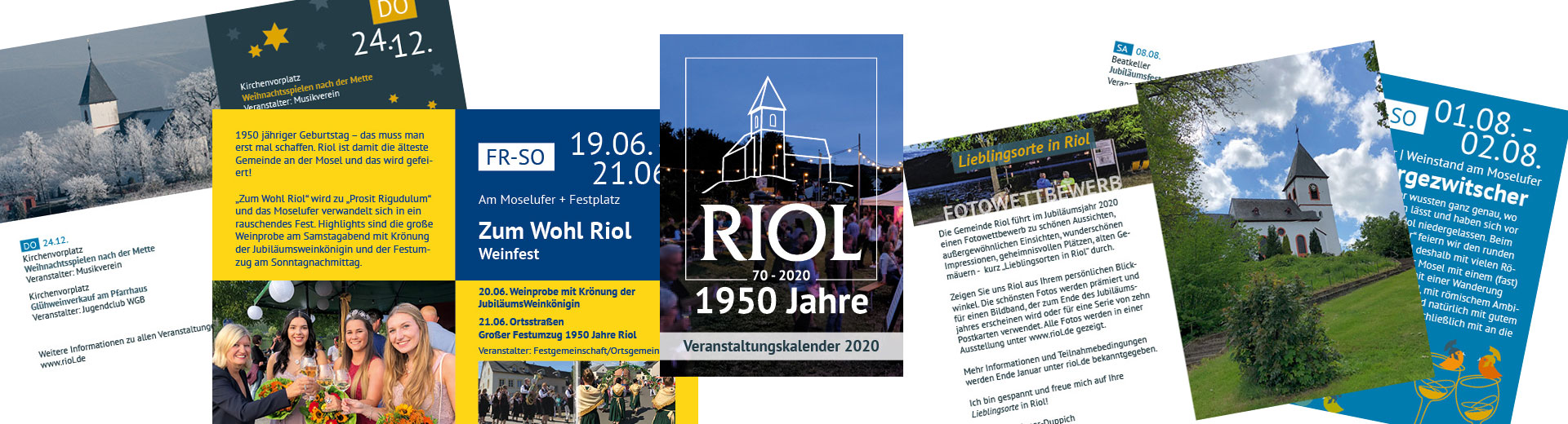 Ausschnitte Veranstaltungskalender Riol 2020