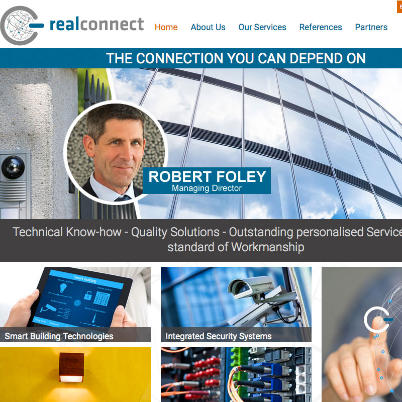 Realconnect - Ausschnitte aus dem Internetauftritt